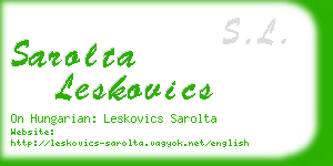 sarolta leskovics business card